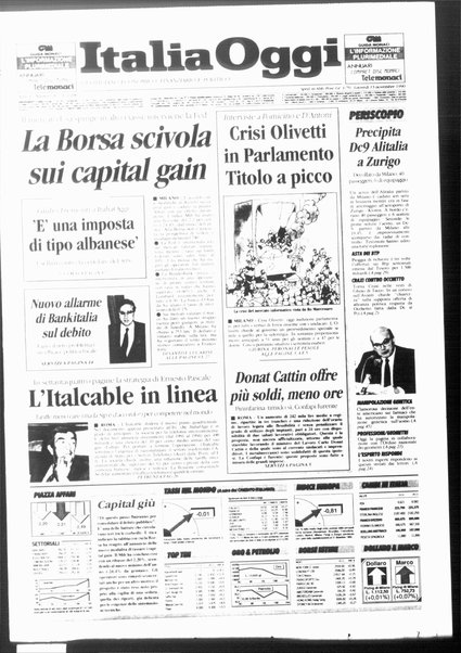 Italia oggi : quotidiano di economia finanza e politica